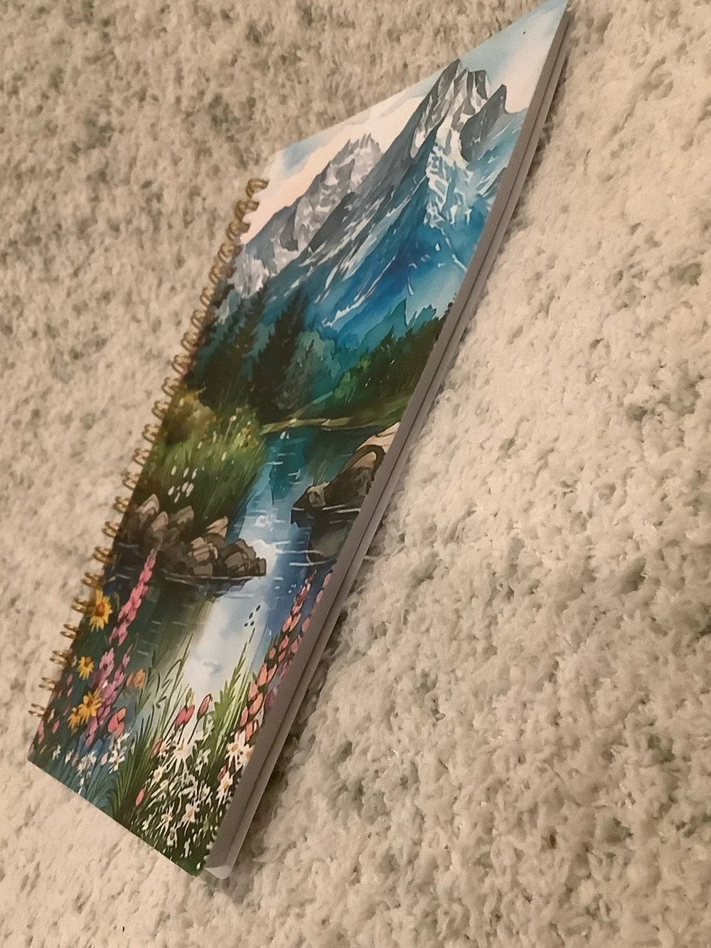Spiral-Bound Mountain Lake Camping Travel Notebook Journal NWT ~75 lined pages